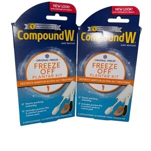 Compound W Freeze Off Plantar Wart Remover Kit – 8 Applications LOT OF 2